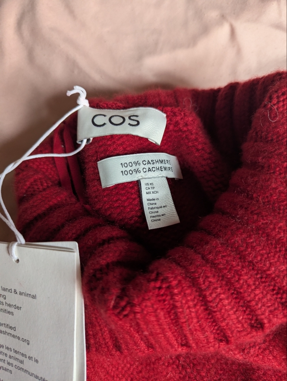 COS Red Ribbed Turtleneck Sweater - Picture 10 of 11